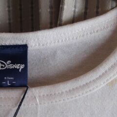 新品　ディズニーＴシャツ　Ｌサイズ　光に当たるとキラキラしてきれいです　小難ありの画像
