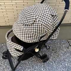 【値下げ】コンビミニ ベビーカー ギンガムチェック柄【黒】の画像