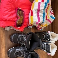 スノーボード　雪遊び女の子セット