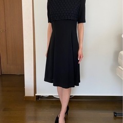 値下げします。フォーマルにも着れる黒ワンピースボレロ付きの画像