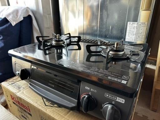 【美品】リンナイ　都市ガス用　ガスコンロ　RTE564BKR 春先の引っ越しに　T-GARAGE