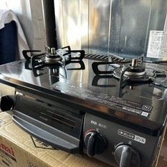 【美品】リンナイ　都市ガス用　ガスコンロ　RTE564BKR 春先の引っ越しに　T-GARAGEの画像
