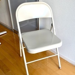 シンプル パイプ椅子 イス 折りたたみ ダイニングチェア スチー...