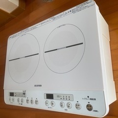 アイリスオーヤマ　2口IHコンロ　IHK-W12SPの画像
