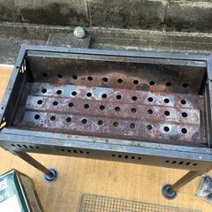 【BBQ】程度良くない バーベキューKING FISHERコンロ コンパクト収納  キャンプ アウトドア の画像