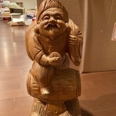 決まりました。大黒天　木彫り置物