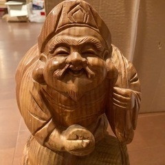 決まりました。大黒天　木彫り置物の画像