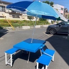 キャンプ用　４名様　折りたたみ式テーブル椅子