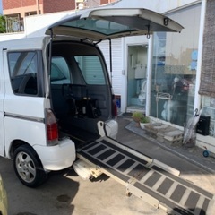 福祉車両 支払総額20万円 アトレーワゴン 2年車検付 車いす移動車 スロープ 電動ウインチ 【中古車】【軽自動車】の画像