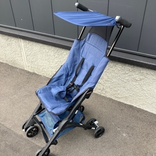 グッドベビー　ポキット　B型ベビーカー　ネイビー＆ミッキーマウス　レインカバー