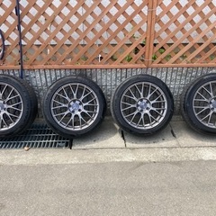 エンケイホイール4本セット、タイヤとロックナット付き