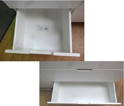 イケア チェスト 幅120×奥行45×高さ96㎝ ソフトクローズ ホワイト×レッド 4段 引き出し×8 衣類収納 札幌市 西岡店 