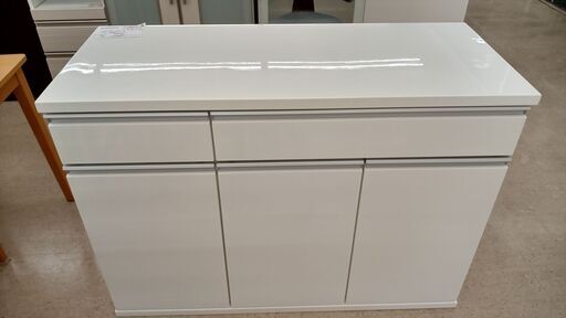★ジモティ割あり★  キッチンカウンター 白 H86×D50.5×W120 クリーニング済み TJ618