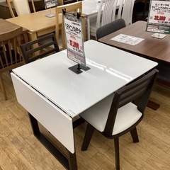 KE-5【新入荷　リサイクル品】ベンチダイニング4点セット　ブラウン×白