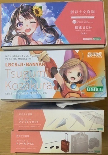 美少女プラモデル2個　オプションパーツ2個