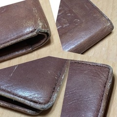 ポロ 革の財布 経年劣化ありの画像