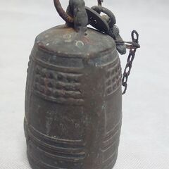 「正確な名前かは分かりません」【茶道具】　喚鐘　唐銅　３，５寸　*撞木付*鳴物*かんしょう*鉦*夜咄*夜噺*の画像
