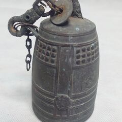 「正確な名前かは分かりません」【茶道具】　喚鐘　唐銅　３，５寸　*撞木付*鳴物*かんしょう*鉦*夜咄*夜噺*の画像