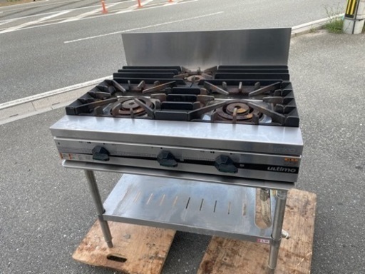 ☆中古品 タニコー LPガスコンロ 3口コンロ TSGT-0921A 900ｘ750ｘ800ｍｍ 2021年製 プロパンガス 動作問題なし☆