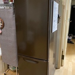 [中古傷あり】Panasonic 2ドア 168L ブラウン 右開き