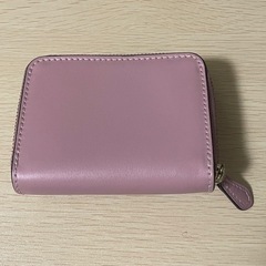 COACH コーチ 三つ折り財布 ミニ財布 ピンク 白 花の画像