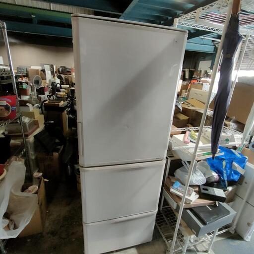 SHRAP　シャープ　3ドア　ノンフロン 冷凍冷蔵庫　350L　SJ-PW35B-C　2016年製　両開き