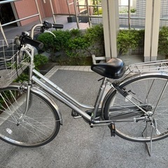 交渉中　通学用自転車　シルバー　中古