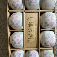 新品未使用　急須　と　紫陽花柄　お茶碗
