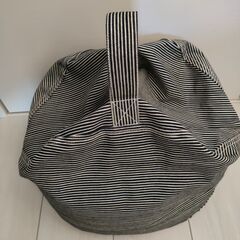 無印良品　綿ヒッコリーストライプ座るパイプクッション 2個の画像
