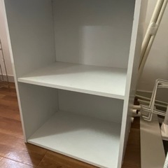 譲渡先決定  カラーボックス 白 2段 無料