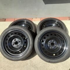 レア品　15in 6J 黒鉄チンタイヤホイール　訳アリ