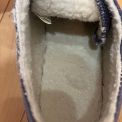 青　スニーカー　ボア　20.0cmの画像