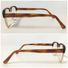 🔷🔶🔷ut4/63 レトロ　ビンテージ品　VINCI　2201 TR　1/20　12KGF　ヴァンシ ハーフリム　鼈甲風　アンティーク　※度有り🔷🔶🔷の画像