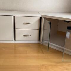 テレビ台３点セット(ホワイト)　TV stands (white)