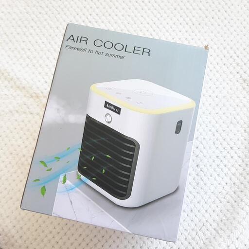 Amicool冷風機 冷風扇 卓上 USB給電式 加湿機能 扇風機 3段階風量調節LEDライト ミニエアコン ポータブルエアコン 角度調整 熱中症対策 暑さ対策 \n\n