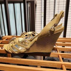 【中古0円】C'EST LA VIE ウェッジソールサンダル Lサイズ ※取りに来られる方限定の画像