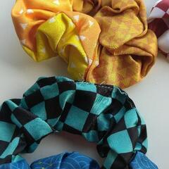 【新品未使用】和柄シュシュ　5点セットの画像