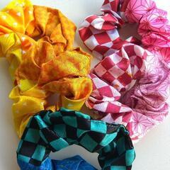 【新品未使用】和柄シュシュ　5点セットの画像