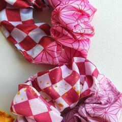 【新品未使用】和柄シュシュ　5点セットの画像