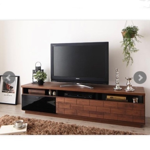 ◎美品　テレビ台　テレビボード　ダークブラウン　木製　家具　インテリア　棚　TV テレビボード No.14097 ダークブラウン TV台 収納たくさん