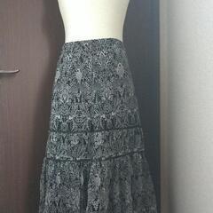 【新品未使用】シルク100％ ロングスカート