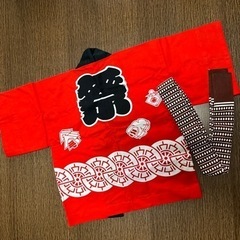【値下げ！美品】お祭り法被　イベントはっぴ　子供用　（サイズ表記　１〜３歳）の画像