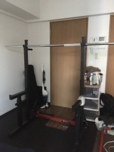 筋トレセット100kg（バーベルセット・バーベルスタンド・プレートラック・ベンチ）