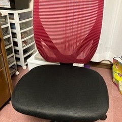オフィスチェア メッシュ ワインレッド