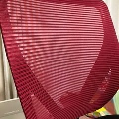 オフィスチェア メッシュ ワインレッドの画像