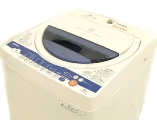 【SOLD OUT】TOSHIBA　洗濯機　6㎏　節水　高速脱水　大風量　からみまセンサー