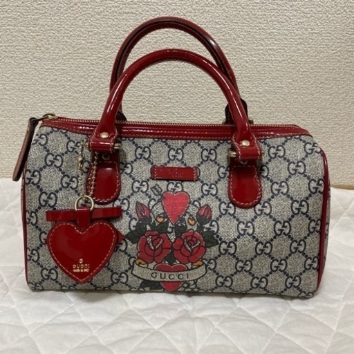 GUCCI ミニボストンバッグ ローズプリント PVC