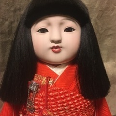 美品　市松人形　ガラスケース入