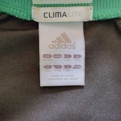 adidas ジャージ 黒×グリーンの画像