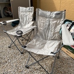 折りたたみチェア　2脚セット　アウトドア　キャンプ